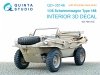Quinta Studio QD+35146 Schwimmwagen Type 166 3D-Printed & coloured Interior on decal paper (Hero) (with 3D-printed resin parts) 1/35